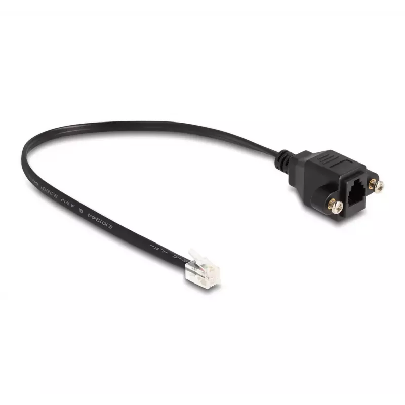 DeLOCK-kaabel RJ10-pistik RJ10-pesale 30 cm must