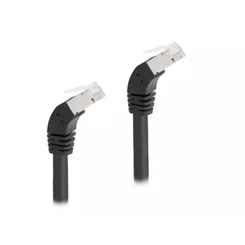 DeLOCK RJ45 võrgukaabel Cat.6A S/FTP 45° allapoole nurga all 1 m must