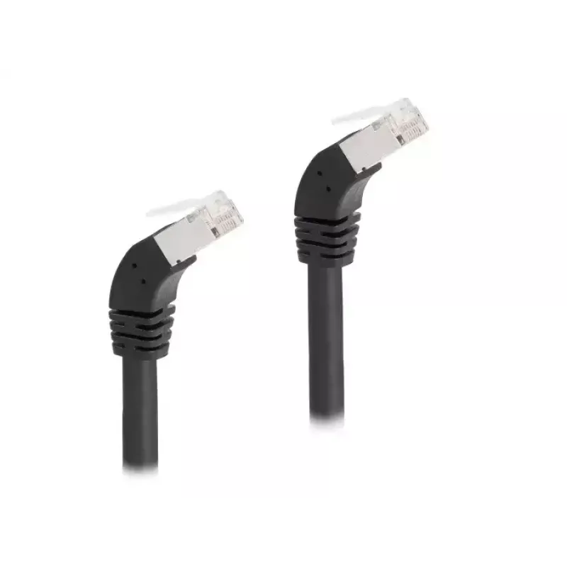 DeLOCK RJ45 võrgukaabel Cat.6A S/FTP 45° allapoole nurga all 1 m must