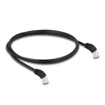 DeLOCK RJ45 võrgukaabel Cat.6A S/FTP 45° allapoole nurga all 1 m must