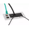 DeLOCK kaabliläbiviik harja ja 2 x RJ45 võtmemooduliga Cat.6, alumiinium