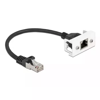 DeLOCK võrgupikenduskaabel Cat.6A 25cm S/FTP RJ45 Must