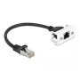 DeLOCK võrgupikenduskaabel Cat.6A 25cm S/FTP RJ45 Must