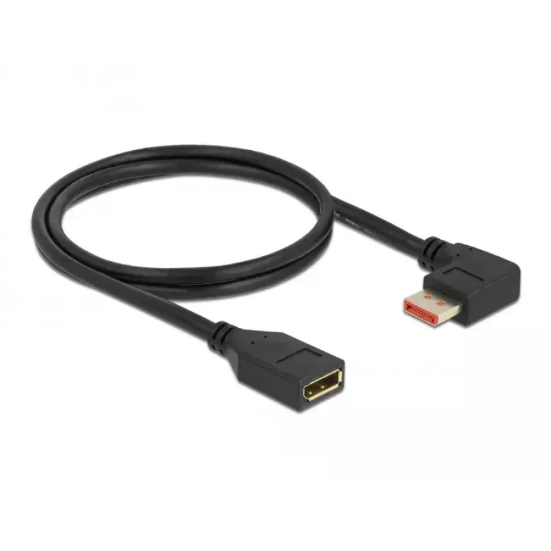 DisplayPort pikenduskaabel DeLOCK 87077 1m 8K 60Hz täisnurkne