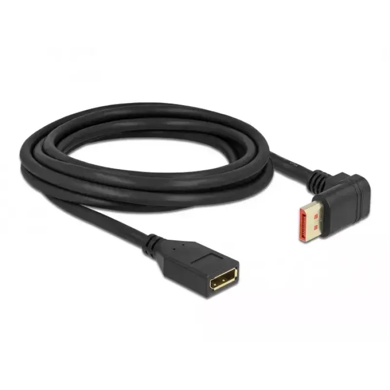 DisplayPort-i pikenduskaabel DeLOCK 87084 3m 8K 60Hz isane 90° üles emasele