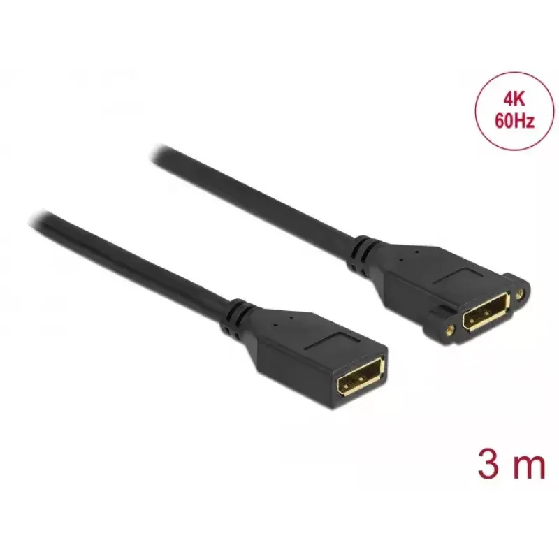 DisplayPort-kaabel emane-emane paneeli kinnitusega DeLOCK 87103 3 m