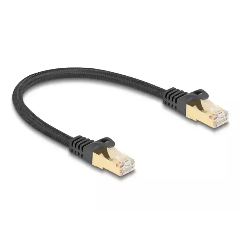 Võrgukaabel DeLOCK RJ45 80315 pistik pistikusse Cat.6A 0,25 m must
