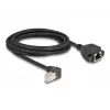 DeLOCK võrgupikenduskaabel S/FTP RJ45 90° nurga all RJ45-le Cat.6A 3m must