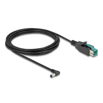 DeLOCK PoweredUSB-kaabel isane 12 V – DC 5,5 x 2,5 mm isane nurga all 3 m