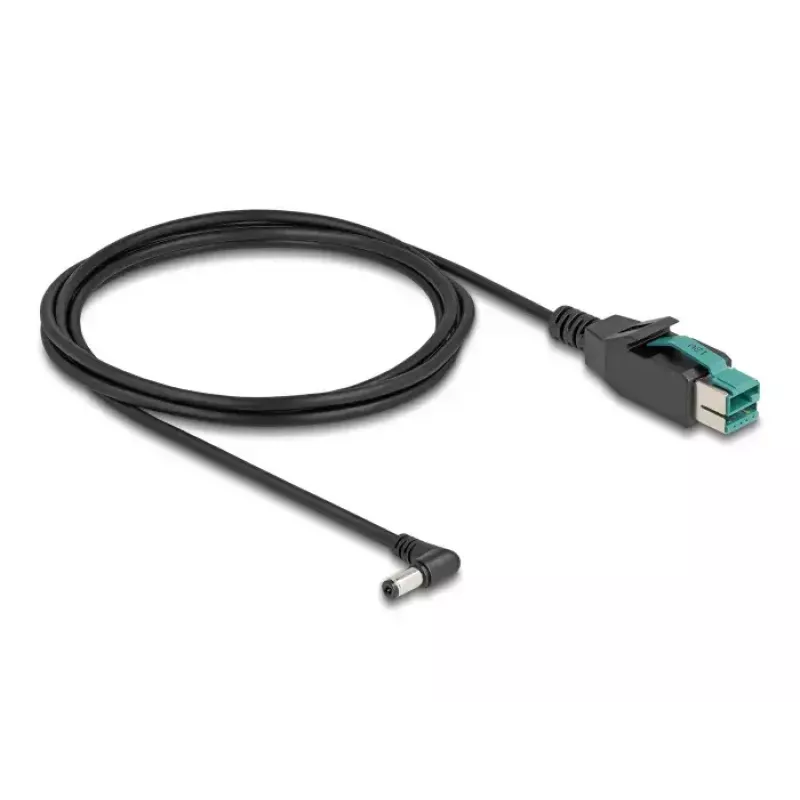 DeLOCK PoweredUSB-kaabel isane 12 V kuni DC 5,5 x 2,1 mm isane nurga all 2 m