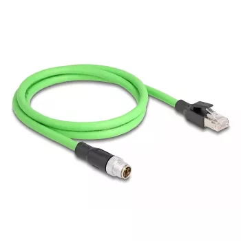 Võrgukaabel DeLOCK M12 kaabel X-kodeeringuga 8 kontakti isane-isane PUR (TPU) 5 m must