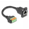DeLOCK 88153 kaabelsoovaheti RJ45 8-kontaktiline klemmiplokk Must