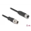 Võrgukaabel DeLOCK M12 kaabel X-kodeeritud 8 pin isane emasele Cat5e 5 m Must