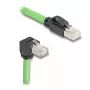 Võrgukaabel DeLOCK RJ45 Cat.6A pistik-pistik allapoole nurga all 1m roheline
