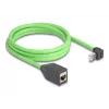 DeLOCK võrgukaabel RJ45 Cat.6A pistik ülesnurga all pesasse 2 m roheline