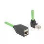 DeLOCK võrgukaabel RJ45 Cat.6A pistik ülesnurga all pesasse 2 m roheline