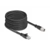 Võrgukaabel DeLOCK 80586 M12 to RJ-45 Cat5e 10 m Must
