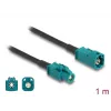 Koaksiaalkaabel DELOCK 90679 — HSD Z - HSD Z, 1 m, must/sinine
