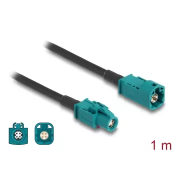 Koaksiaalkaabel DELOCK 90679 — HSD Z - HSD Z, 1 m, must/sinine