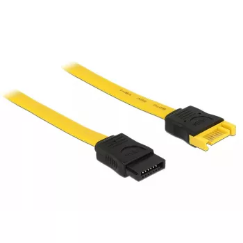 SATA-kaabel DeLOCK 0,7 m 2xSATAIII SATA 7-kontaktiline must kollane