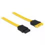 SATA-kaabel DeLOCK 0,7 m 2xSATAIII SATA 7-kontaktiline must kollane