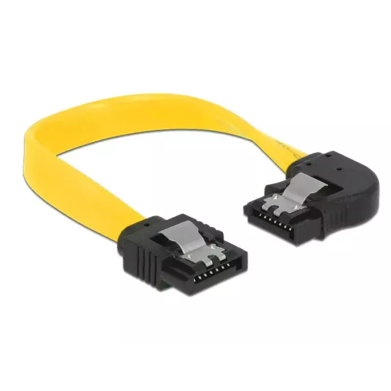 SATA kaabel DeLOCK 83957 0,1 m 7-kontaktiline Must Kollane