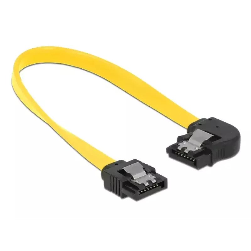 SATA kaabel DeLOCK 83958 0,2m SATA 7-kontaktiline Must Kollane