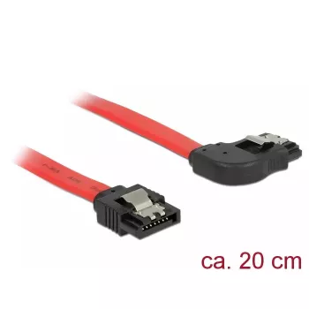SATA-kaabel DeLOCK 83967 0,2 m SATA 7-kontaktiline Must Punane