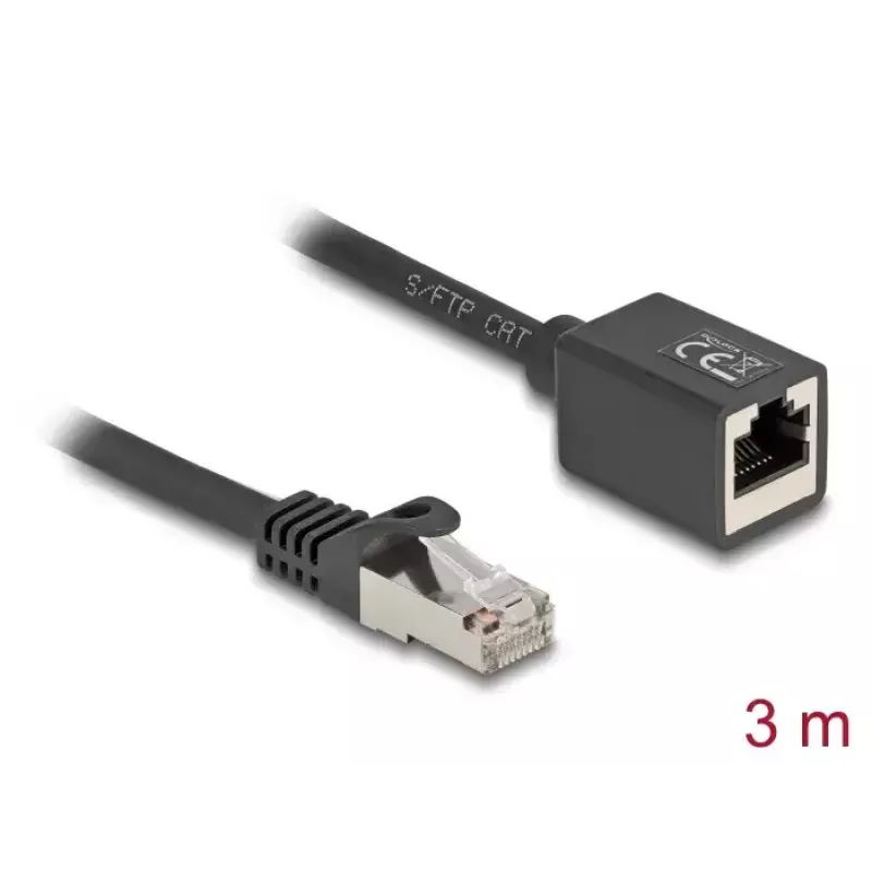 Võrgukaabel DeLOCK 90317 RJ-45 Cat6a 3 m Must