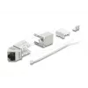 Keystone-moodul DELOCK 90937 – RJ-45 Cat.6A varjestatud 90° nurga all, lame disain, valge