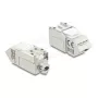 Keystone-moodul DELOCK 90937 – RJ-45 Cat.6A varjestatud 90° nurga all, lame disain, valge