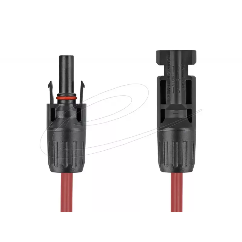 Kaabel DELOCK 90974 DL4 päikesekaabel 6 mm² 3 m punane/must DC 1000 V isane emasesse
