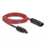 Kaabel DELOCK 90974 DL4 päikesekaabel 6 mm² 3 m punane/must DC 1000 V isane emasesse