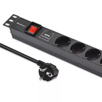 Power strip for RACK 19 1U QOLTEC PDU 16A 6xSCHUKO 1.8m
