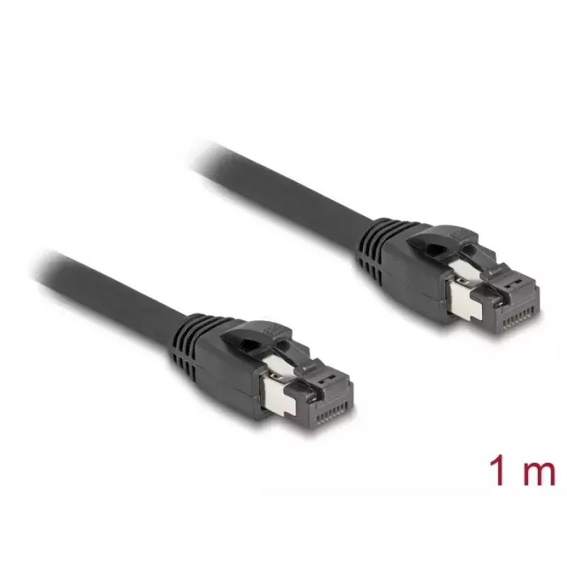 DeLOCK RJ45 võrgukaabel Cat.8.1 S/FTP 1 m kuni 40 Gbps must