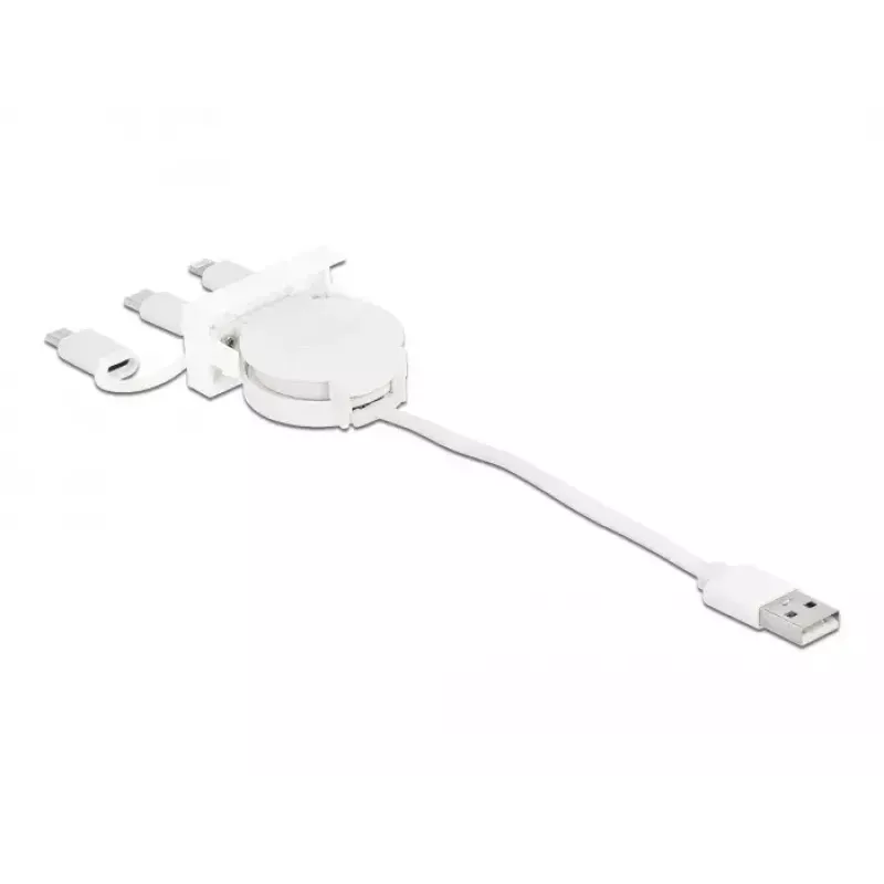 DeLOCK Easy 45 moodul USB 2.0 3-in-1 sissetõmmatav kaabel 0,5 m