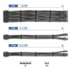 DELOCK PSU pikenduskaablikomplekt 30 cm, 6-osaline varrukaga (1×24‑kontaktiline ATX, 2×4+4‑kontaktiline EPS, 3×6+2‑kontaktiline PCIe) must