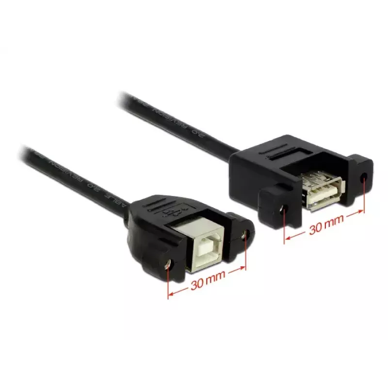 USB-kaabel DeLOCK 1m USB 2.0-A/USB 2.0-B Must