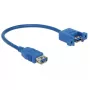 USB-kaabel DeLOCK 0,25m 2xUSB3.0-A