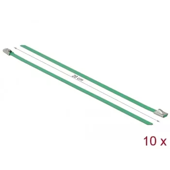 Kaabliside DeLOCK 18801 terasest roheline 200mm 10 tk