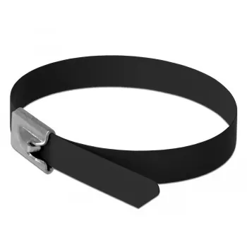 DELOCK 18815 kaabliside, teras, must, 400 mm, 10 tk