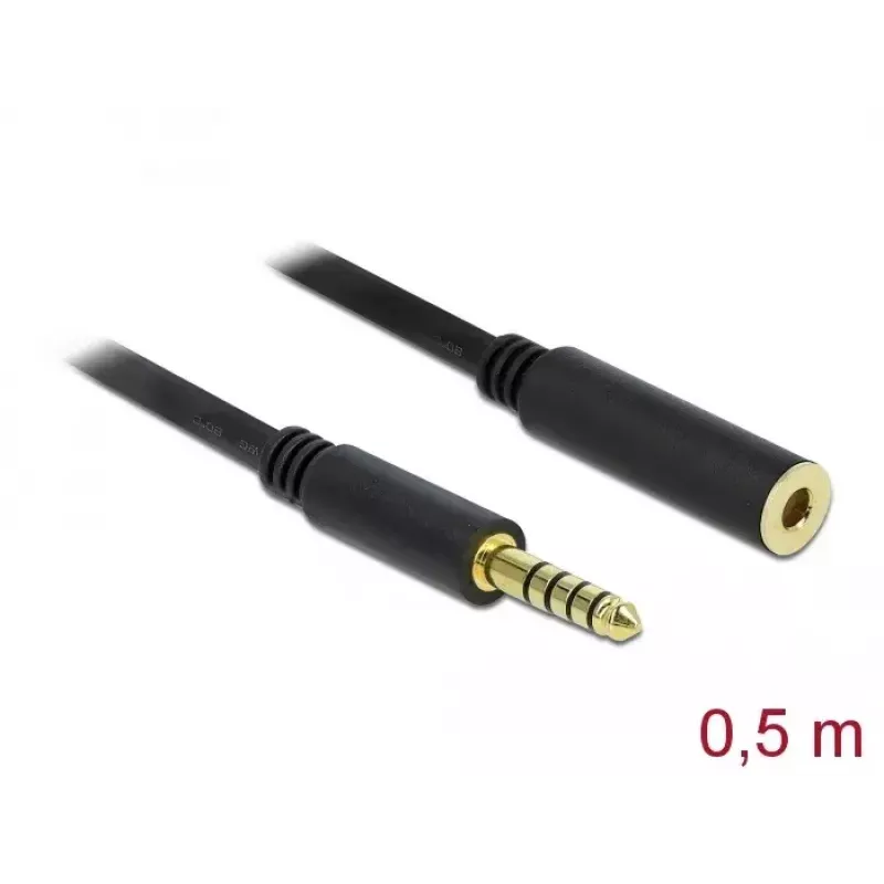 Audio kaabel DeLOCK 85795 0.5m 4.4mm Must