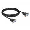 Jadakaabel DeLOCK 86607 Must 5 m RS-232 Sub-D9