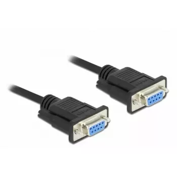 Jadakaabel DeLOCK 86607 Must 5 m RS-232 Sub-D9