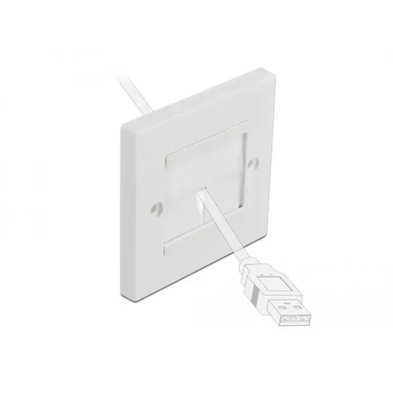 Seinaplaat DeLOCK 66495 valge