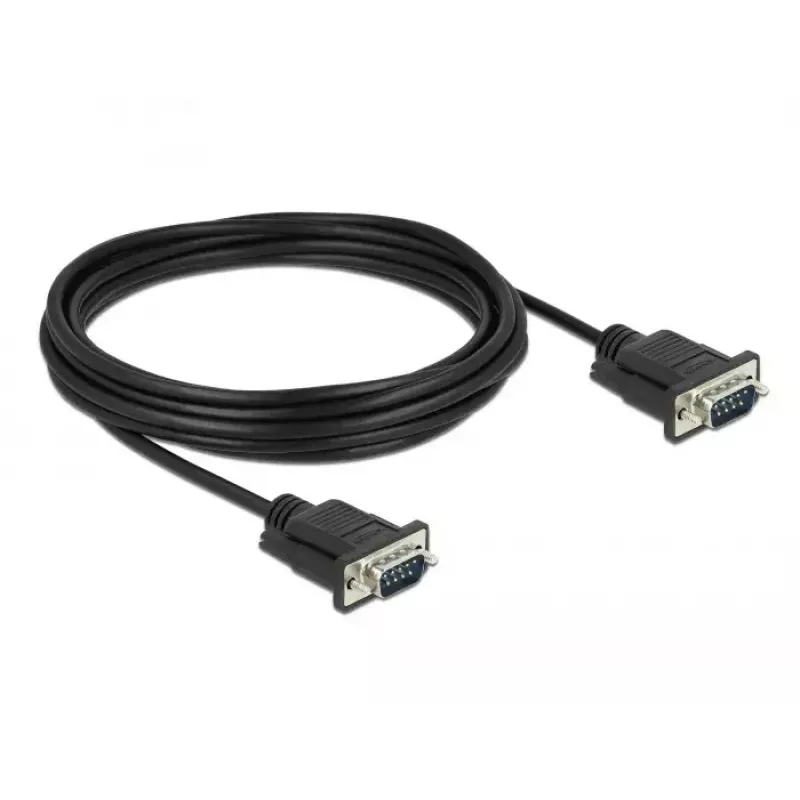 Jadakaabel DeLOCK 86576 Must 5 m RS-232 Sub-D9