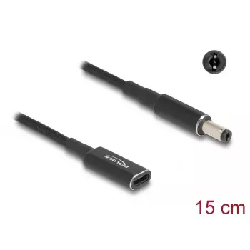 DeLOCK Adapterkaabel USB USB-C emane 5.5 x 2.1 mm isane 15 cm
