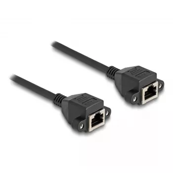 DeLOCK RJ50 pikenduskaabel emane-emane S/FTP 0,5 m must