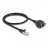 DeLOCK RJ50 pikenduskaabel isane–emane S/FTP 0,5 m must
