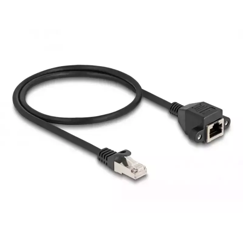 DeLOCK RJ50 pikenduskaabel isane–emane S/FTP 0,5 m must